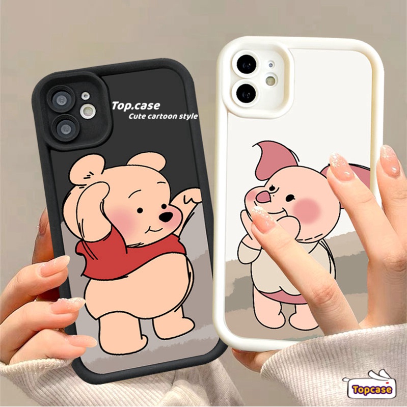 เคสโทรศัพท์มือถือนิ่ม ลายการ์ตูนหมี หมูน่ารัก สําหรับ Vivo Y17s V29 Y27 Y36 Y35 Y02 Y16 Y17 Y15 Y12 Y11 Y02s Y22 Y22s Y15A Y15S Y21 Y21s Y20 Y20S Y20i Y12s Y95 Y93 Y91 V25e