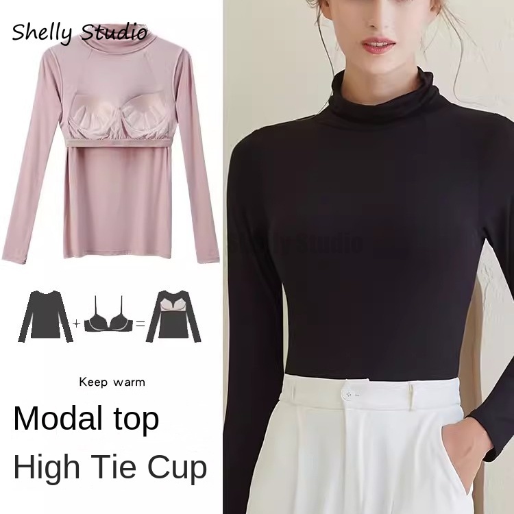 ชุดนอน เสื้อยืด แขนยาว เสริมฟองน้ํา ขนาดใหญ่ สําหรับผู้หญิง ไซซ์ M - 3XL