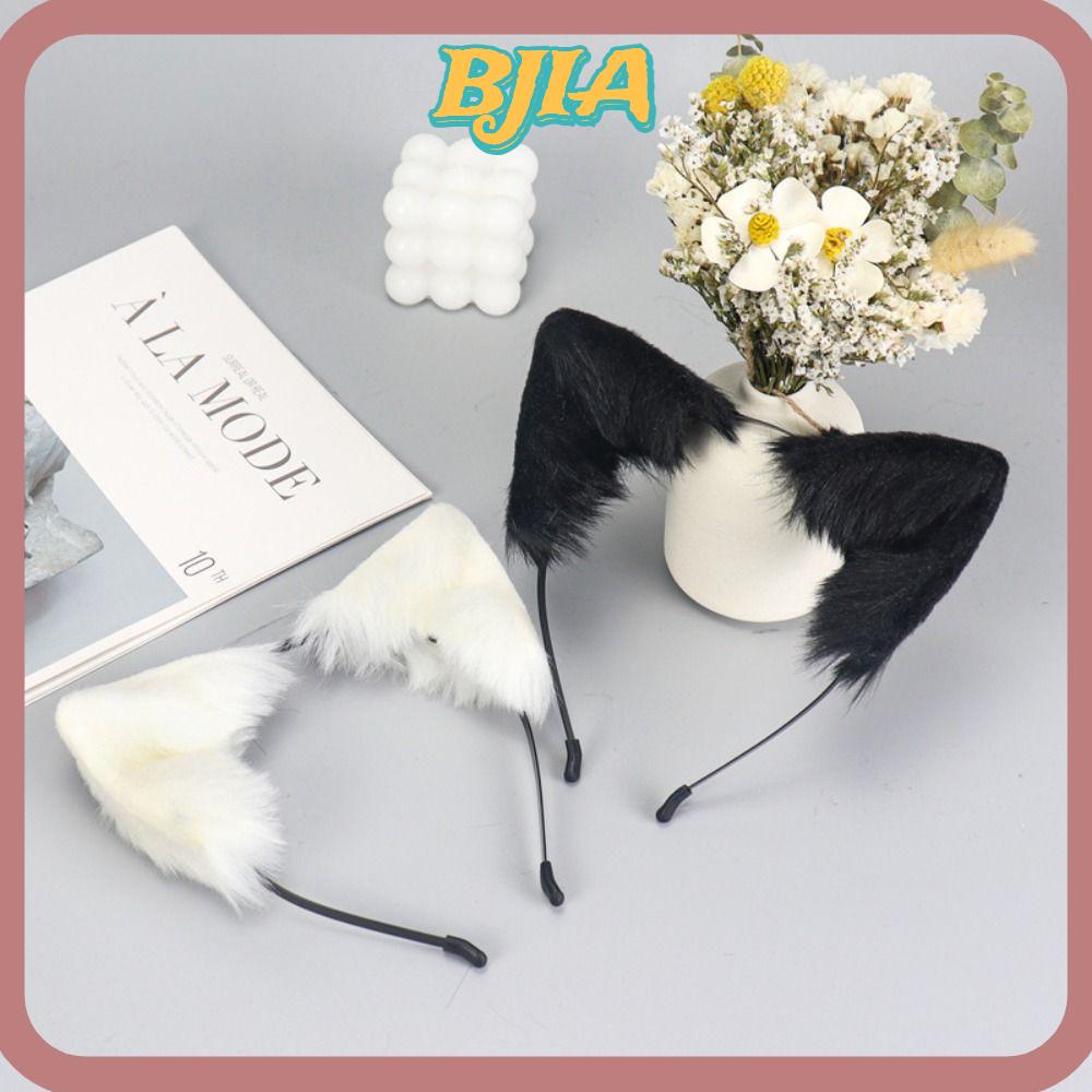 Bja ที่คาดผมหูสัตว์ หูแมวปลอม ขนฟู โลลิต้า น่ารัก คอสเพลย์ เครื่องประดับผม ปาร์ตี้