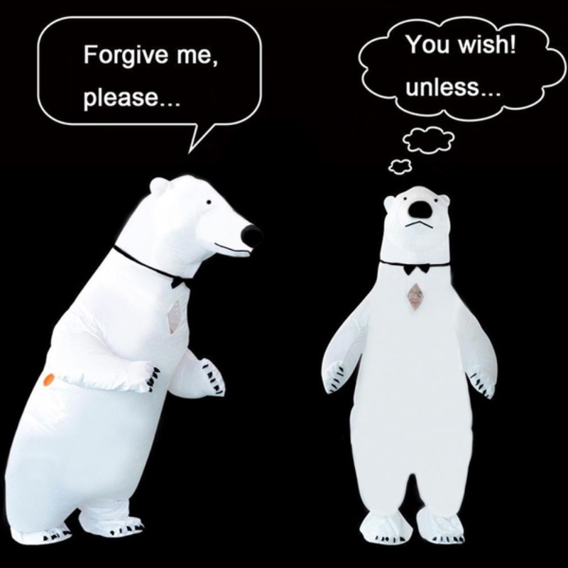 ชุดคอสเพลย์ หมีขั้วโลกพองลม เหมาะกับงานปาร์ตี้ฮาโลวีน สําหรับผู้ชาย และผู้หญิง