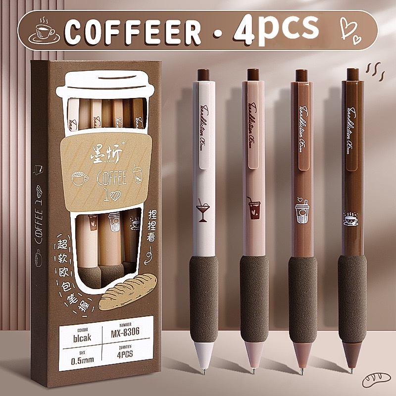 ปากกาน้ํา สีดํา แบบแห้งเร็ว ขนาด 0.5 มม. สําหรับนักเรียน จํานวน 4 ชิ้น