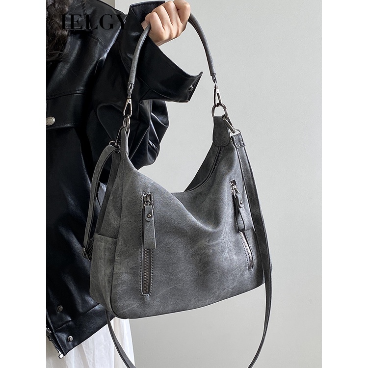 Ielgy Ladies Melade Color Retro Tote Bag ความจุขนาดใหญ่แบบพกพา Commuter Bag
