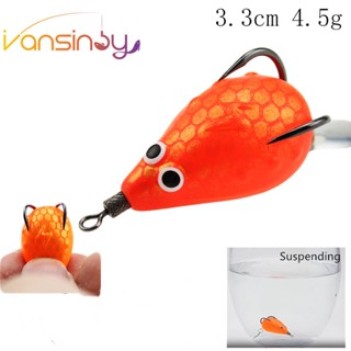 เหยื่อตกปลา รูปกบ แบบนิ่ม ขนาดเล็ก 3.3 ซม. 4.5 กรัม