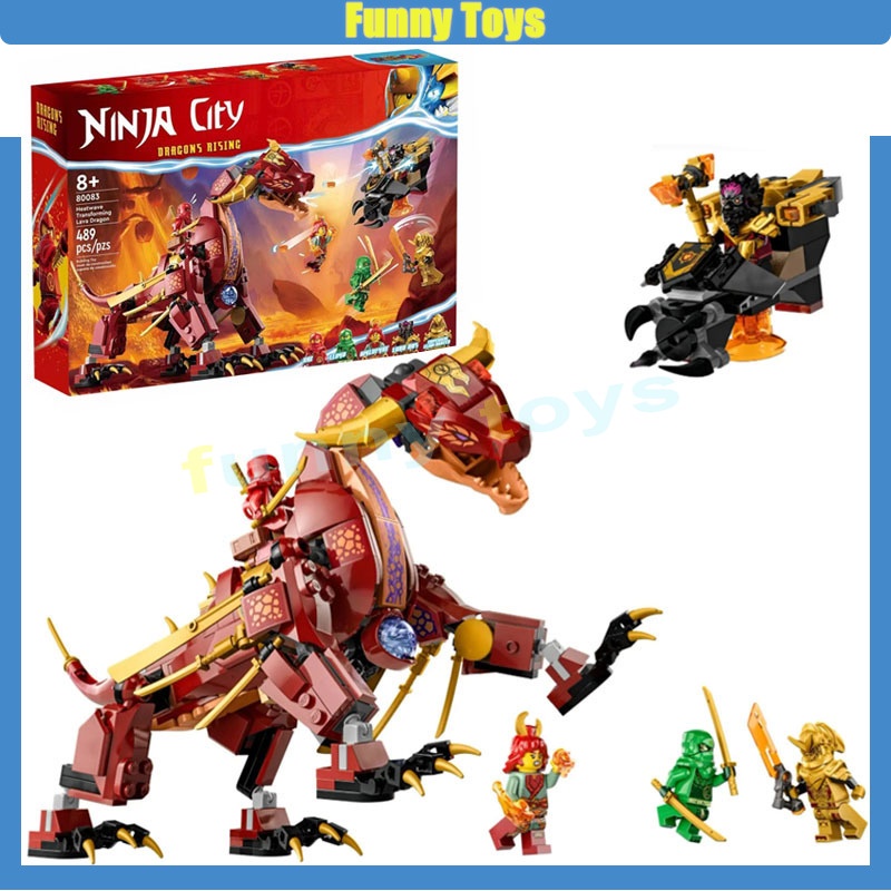 ใหม่ Ninjago series 71793 บล็อคตัวต่อ รูปมังกรลาวา ของเล่นเสริมการเรียนรู้ สําหรับเด็ก และผู้ใหญ่