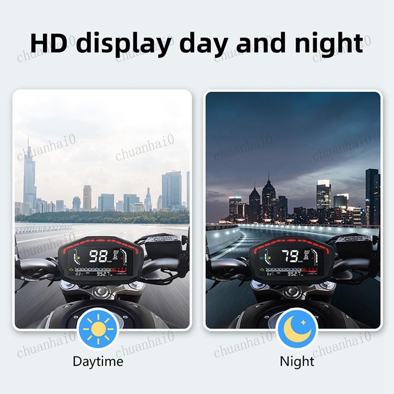 (chuanhaigg03) แผงหน้าปัดดิจิทัล LED LCD มาตรวัดความเร็ว สีดํา สําหรับรถจักรยานยนต์ 1 ชุด - รูปที่ 5