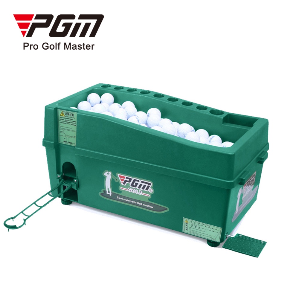 PGM JQ012 เครื่องลูกกอล์ฟกึ่งอัตโนมัติจ่ายลูกกอล์ฟอัตโนมัติ พร้อมที่ยึดไม้กอล์ฟ วัสดุ ABS เครื่องบริการฝึกกอล์ฟ