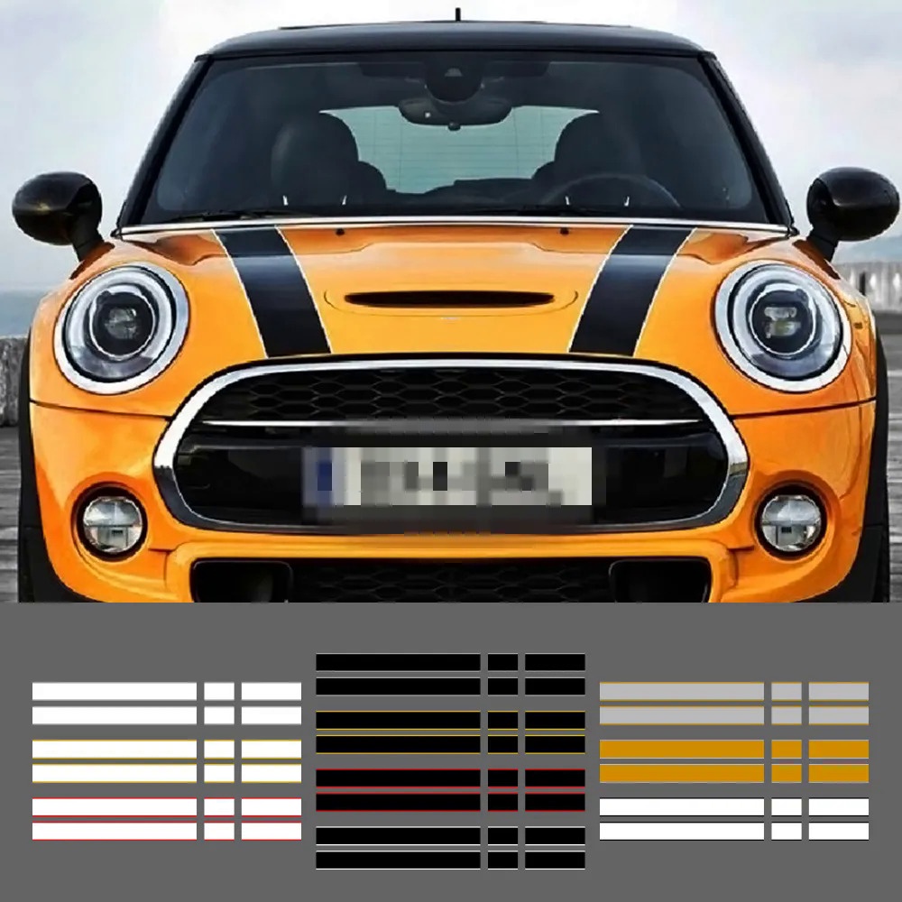 Car Engine Hood Rear Trunk Stripe Sticker Vinyl Decals For Mini Cooper One S JCW R56 R57 R58 F54 F55