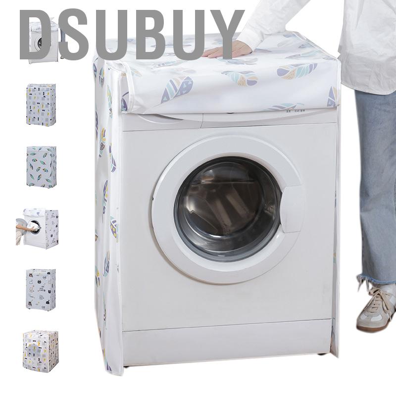 Dsubuy Dust Cover Cartoon Pattern Waterproof UV Resistance Anti Dirty Thickened for 10kg Washing Machine