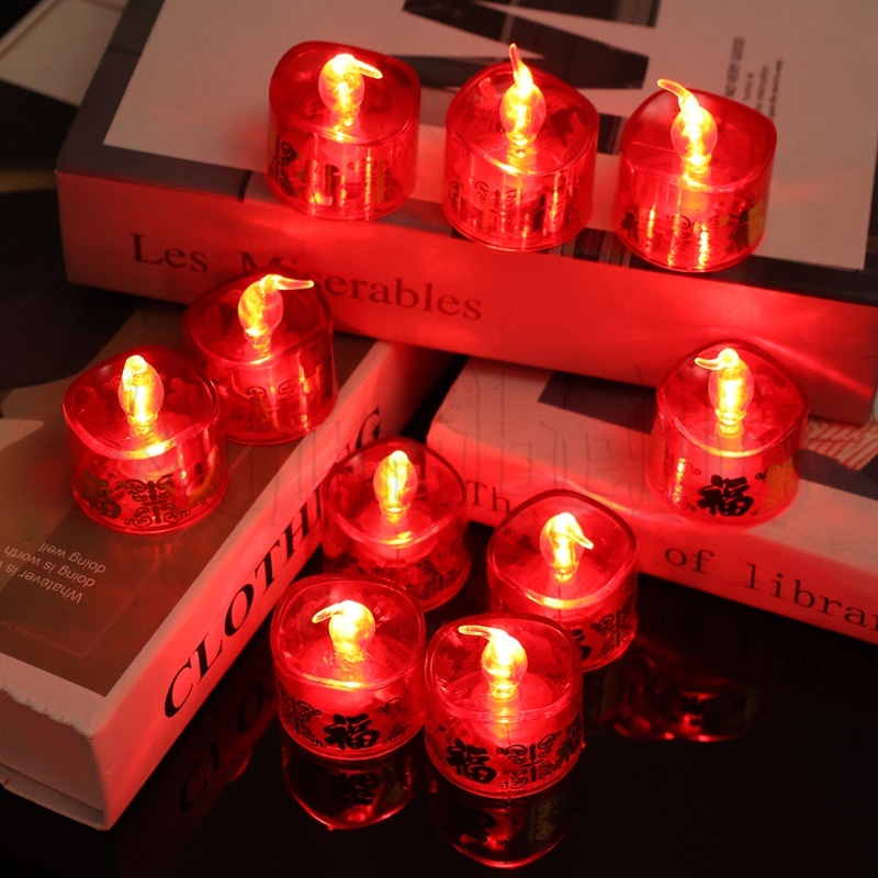 โคมไฟ LED รูปเทศกาลปีใหม่ สีแดง สําหรับตกแต่งบ้าน