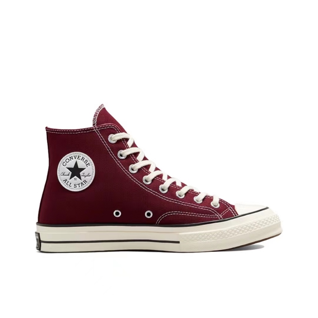 Converse 1970s chuck Taylor all star hi high top canvas shoes Wine red  รองเท้า true