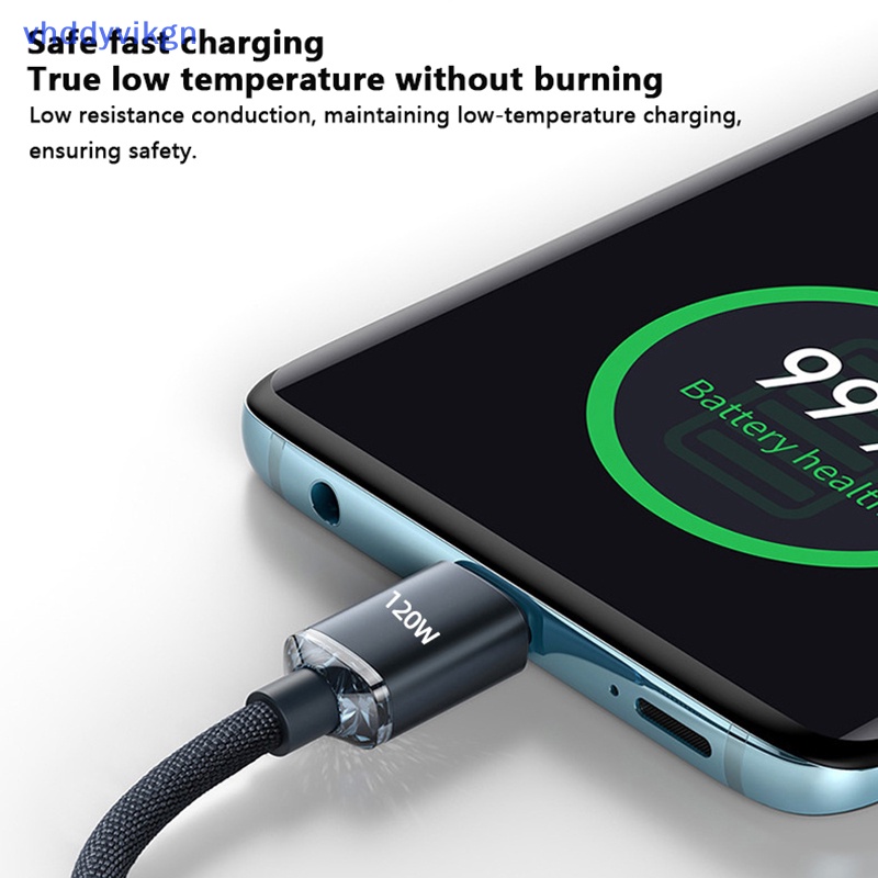 VHDD 120W USB C ถึงประเภท C สําหรับ IPhone 15 Pro Max Xiaomi 13 Oneplus POCO OPPO PD Fast ชาร์จ USB-