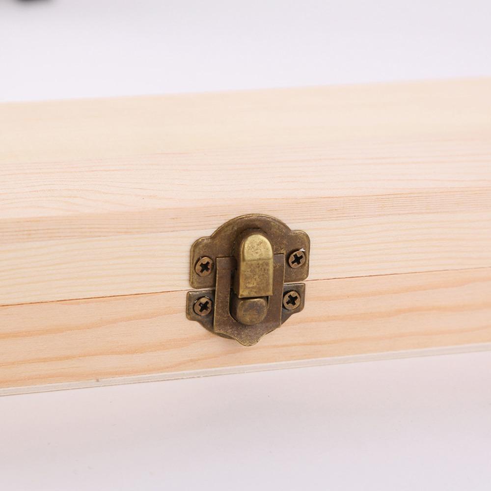 สีดํา1กล่องไม้,ย้อนยุคสก์ท็อปไม้กรณีดินสอ,กล่องเครื่องประดับความจุขนาดใหญ่กันน้ําโรงเรียนไม้กล่องเก็บบ้านซัพพลาย - รูปที่ 3