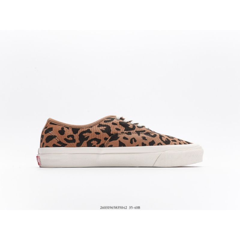 ♞Vans Authentic 44 DX Anaheim Factory OG Leopard Shoes 100% Authentic e