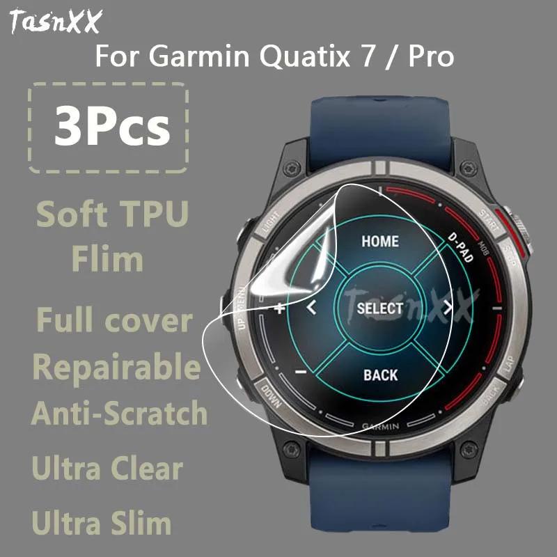ฟิล์มไฮโดรเจล TPU นิ่ม แบบใส บางพิเศษ สําหรับ Garmin Quatix 7 7X Pro SmartWatch