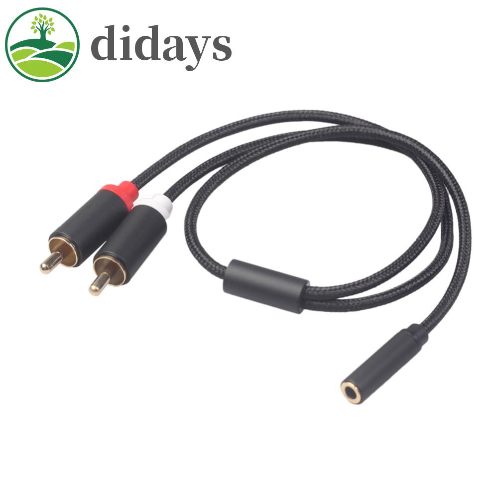 สายเคเบิ้ล RCA 2 RCA Male to Female 3.5 มม. แจ็คอะแดปเตอร์เสียง 0.4 เมตร