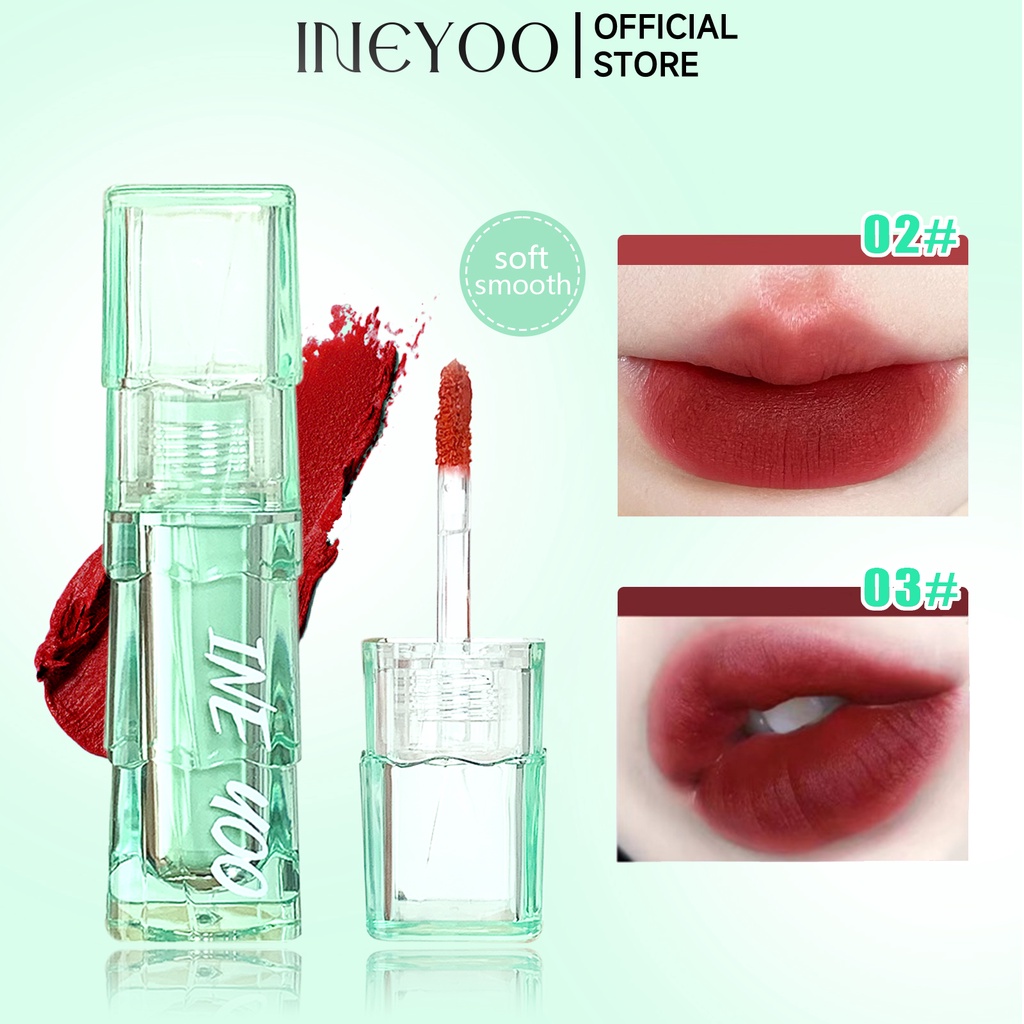 Ineyoo Silky ลิปกลอส เนื้อแมตต์ ติดทนนาน เต็มสี 2.5 กรัม