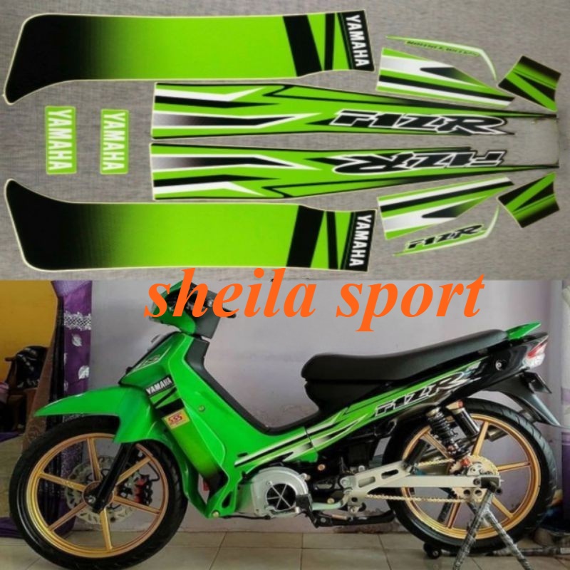 HIJAU Striping F1zr f1z r สติ๊กเกอร์yamaha fizr fiz r f1z r สติ๊กเกอร์รุ่นพิเศษ สีเขียว สีดํา