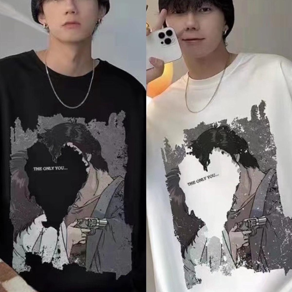 Nuna ส่งจากไทย 🌈 แขนยาวทรงหลวมสกรีน หัวใจ สไตล์hiphop street  #Q58