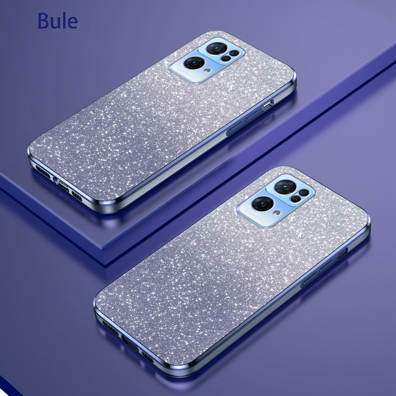 เคสโทรศัพท์มือถือ TPU ชุบไฟฟ้า กันกระแทก ลายกลิตเตอร์ สําหรับ OPPO Reno7 Pro 5G Reno7Pro 5G