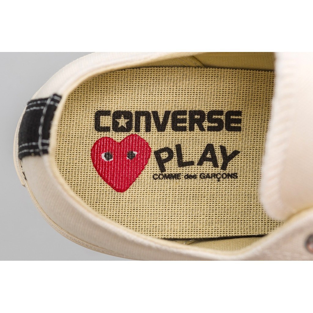 ,Converse 4 Color Premium Converse Comme Des Garcons CDG PLAY 1970s Canvas Shoes a  แฟชั่น