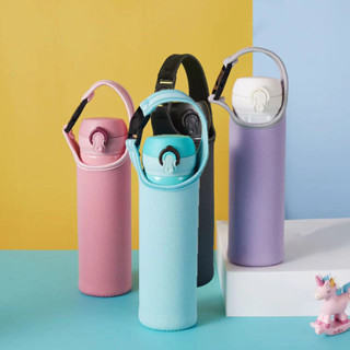 แบบพกพา 500ml ฉนวนถ้วยน้ำแขนแก้วสูญญากาศแขนขวดน้ำกระเป๋าเสริ…