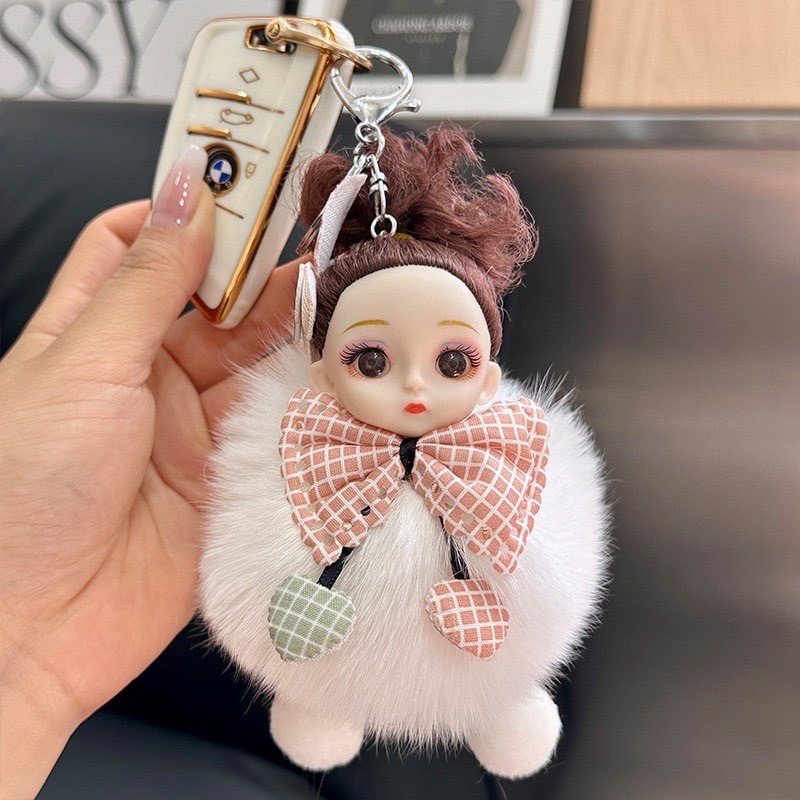 พร้อมส่ง พวงกุญแจ เด็กขนฟูน่ารัก YS307 Fluffy ตุ๊กตาน่ารักๆ ห้อยกระเป๋า เป็นของขวัญ