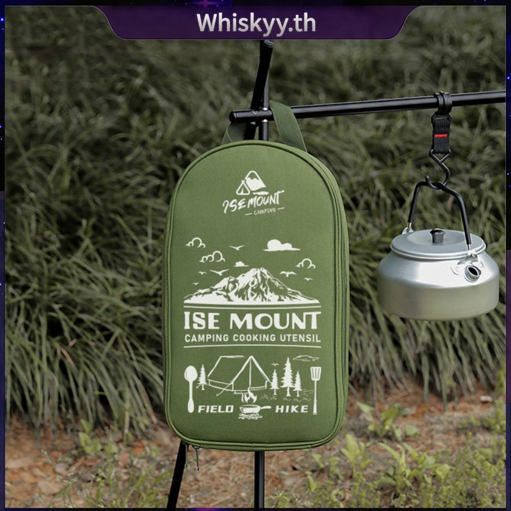 [whiskyy.th] Camping Cookware Bag Portable Travel BBQ Utensil Bag Cooking Utensil Organizer