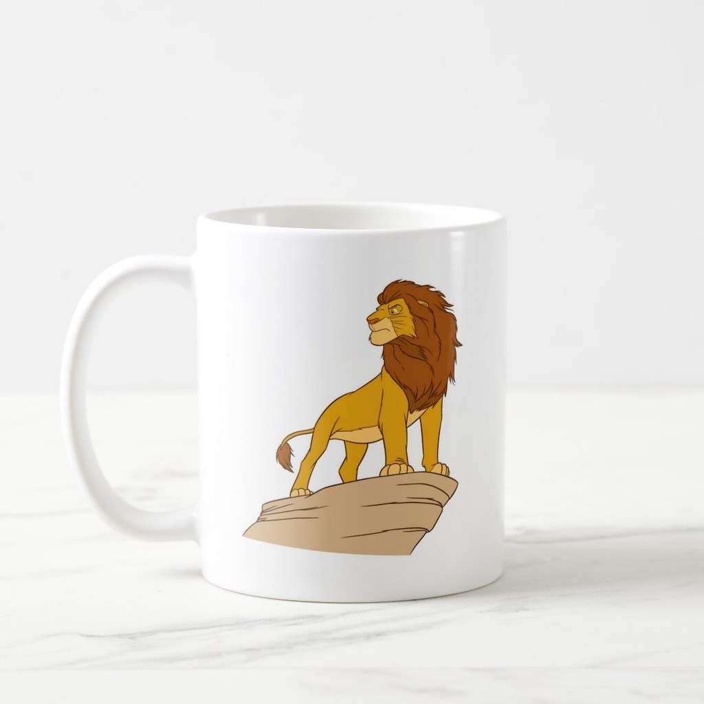 แก้วที่กําหนดเอง Mufasa ยืน Proud Hug แก้วกาแฟ Disney Lion King แก้วเซรามิค Jinemo 169 2701