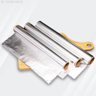 SC Paper-Pack ฟอยล์ห่ออาหาร ขนาด 5/10/20 เมตร กระดาษฟอยล์ ฟอยล์อะลูมิเนียมสำหรับห่ออาหาร