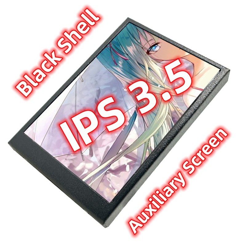 IPS 3.5 Inch LCD Auxiliary Screen NEW Monitor Black Shell USB TYPE-C Free AIDA64 Chassis Computer El