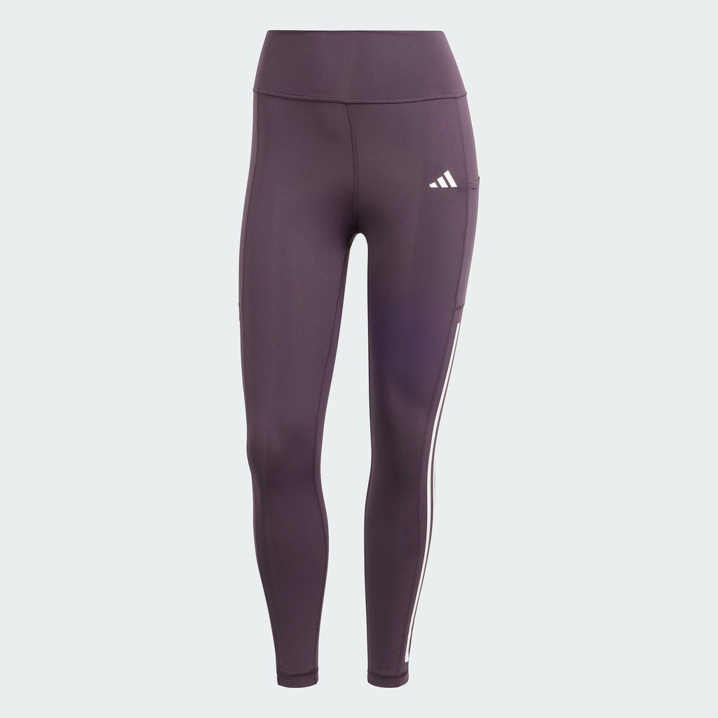 adidas Training Optime 3-Stripes Full-Length Leggings Women Purple IT9127