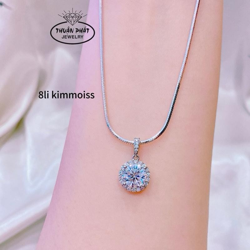 สร้อยคอก๋วยเตี๋ยวธรรมดา 1 มม. ของผู้หญิงพร้อมจี้ M04 Halo 8Li Kimmois สร้อยคอหรูหราเครื่องประดับเงิน