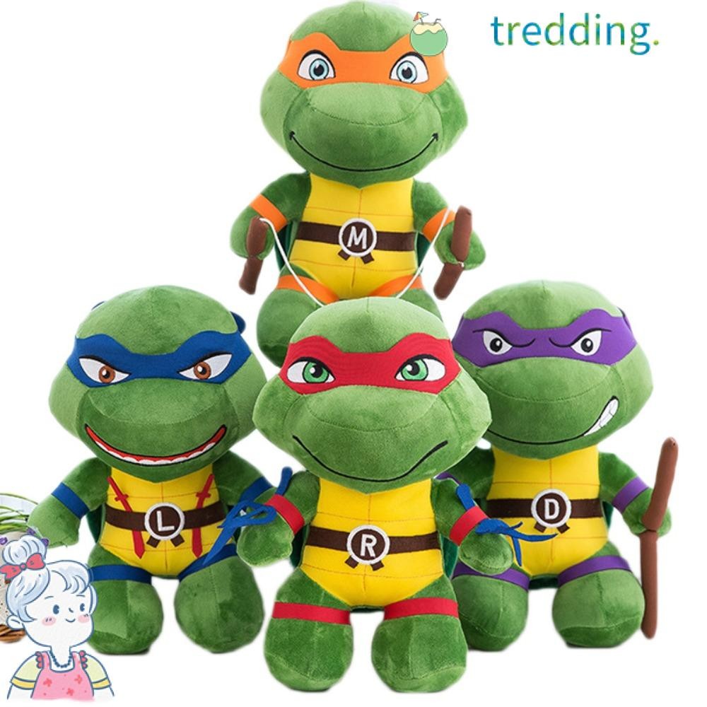 Tredding491 เต่านินจาของเล่นตุ๊กตา, เต่าวัยรุ่นหมอนเต่า, ของขวัญตัวละครภาพยนตร์ 25/35 ซม.การ์ตูน Donatello ตุ๊กตาสัตว์ตกแต่ง