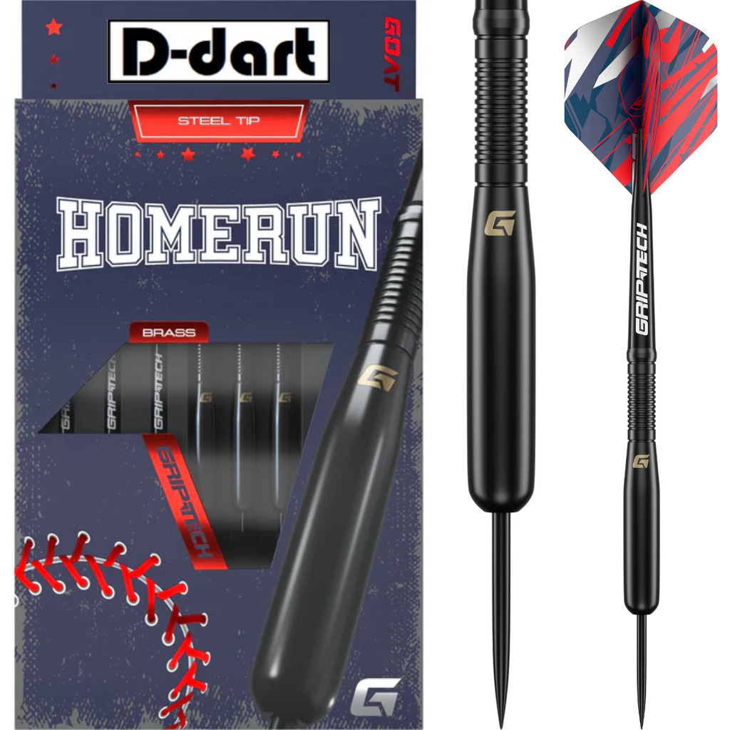 GOAT STEEL TIP DART - 15G HOMERUN BLACK BRASS DART SET STEEL DARTS