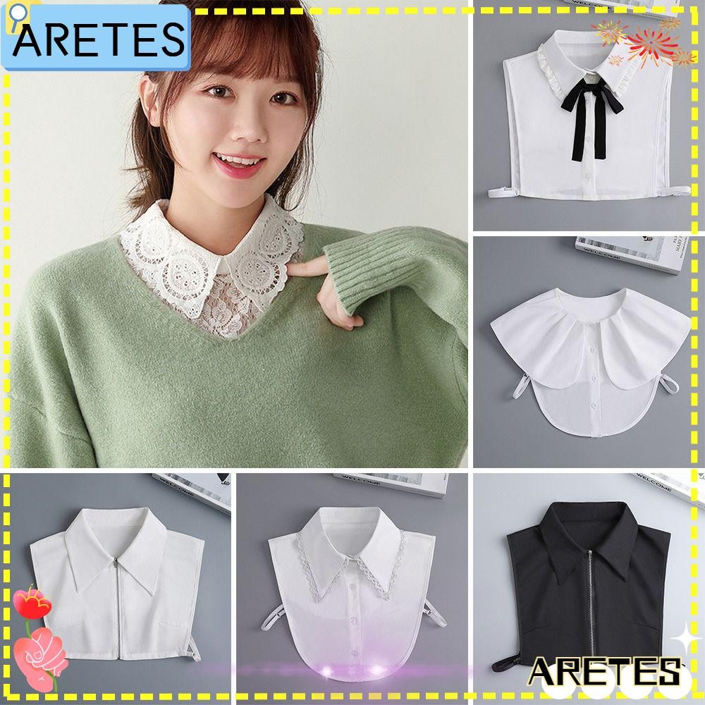 ปก AREES, คลาสสิกที่ถอดออกได้เสื้อปกปลอม, วินเทจผ้าฝ้ายเสื้อผู้หญิงปกเท็จ