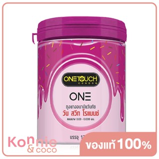 Onetouch One Sweet Romance 52mm [12pcs] ถุงยางอนามัย ขนาด 52 mm. รุ่น วัน สวีท โรแมนซ์ บาง 0.03-0.038 12 ชิ้น.