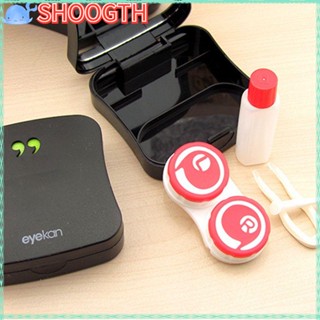 Shoogth คอนแทคเลนส์กระจก สีดํา แฟชั่นสําหรับผู้หญิง