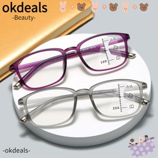 Okdeals แว่นตาอ่านหนังสือ TR90 โฟกัสได้ไกล และใกล้