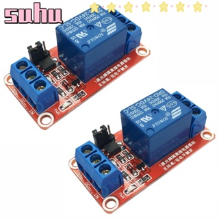 Suhuhd โมดูลรีเลย์ 5V ขนาดเล็ก สีฟ้า สําหรับ Arduino 2 ชิ้น