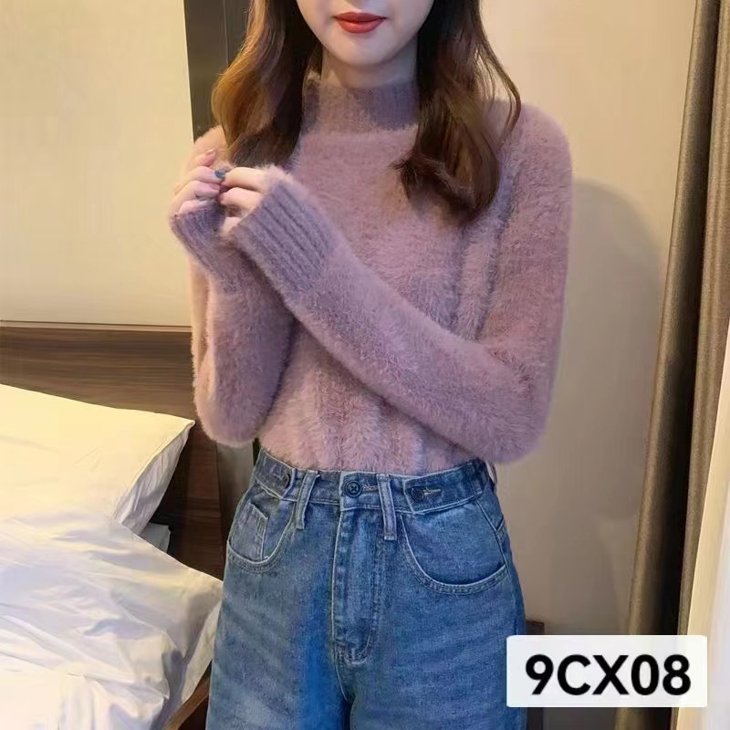 Xiao เสื้อกันหนาวคอเต่า แบบหนา สไตล์เกาหลี สําหรับผู้หญิง GGOA