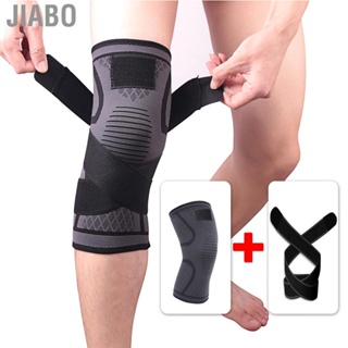 Jiabo 1PC Sports Knee Pad with Elastic Brace Belt Nylon and Polyurethane Kneecap Protector for Fitness Running