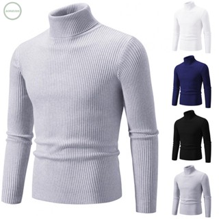 GORGEOUS~Men Sweaters Long Sleeve Pullover Roll Neck Soft Sports Stretch Turtleneck