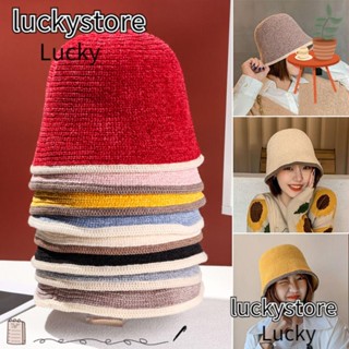 Lucky หมวกบักเก็ต กันแดด พับได้ ให้ความอบอุ่น สําหรับกลางแจ้ง