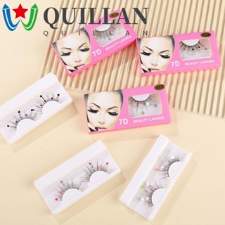 Quillan ขนตาปลอม แฮนด์เมด 3D 7D ประดับเลื่อม