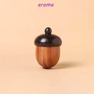 Aroma กล่องยาไม้จันทน์ ทรงข้าวโพด ขนาดเล็ก สําหรับจัดเก็บยา