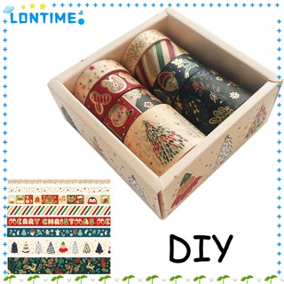 Lontime เทปวาชิ ลายหัวใจ คริสต์มาส DIY สําหรับตกแต่งสมุดภาพ เครื่องเขียน 8 ชิ้น ต่อชุด