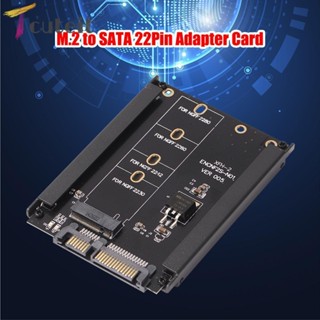 Tcuteit M.2 M2.อะแดปเตอร์แปลงการ์ด Ssd SATA NGFF เป็น SATA3 22 Pin สําหรับคอมพิวเตอร์ PC