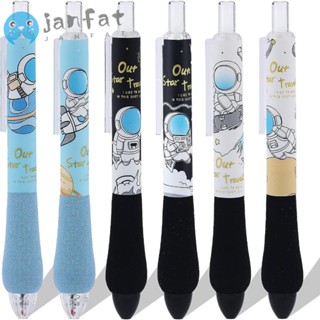 Janfat ปากกาเจล 0.5 มม. พลาสติก สีดํา ทนทาน 6 ชิ้น สําหรับสํานักงาน