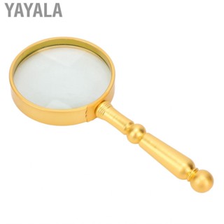 Yayala 6X Handheld Magnifier Magnifying Glass Classic Gold Ergonomic Full