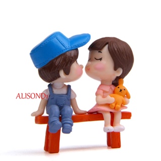 Alisond1 ฟิกเกอร์คู่รักน่ารัก สวนขวด บ้านตุ๊กตา ภูมิทัศน์ขนาดเล็ก